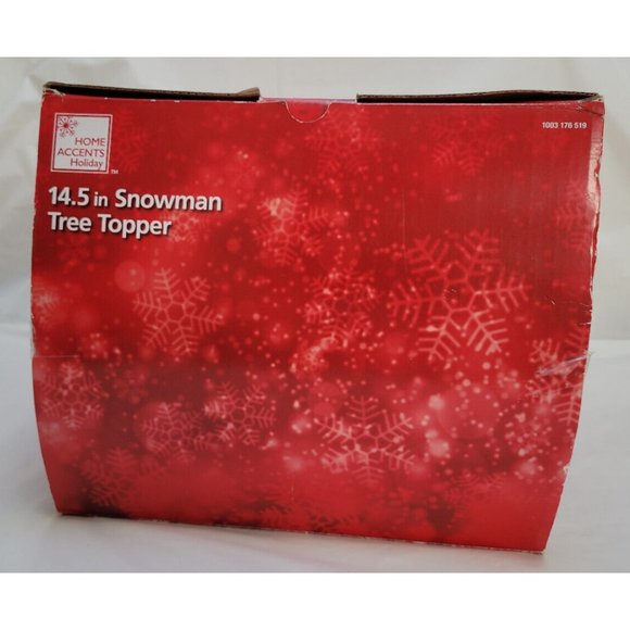 Home Accents Holiday 14.5" Fabric Snowman Head Christmas Tree Topper #TXF2301 - Picture 16 of 16